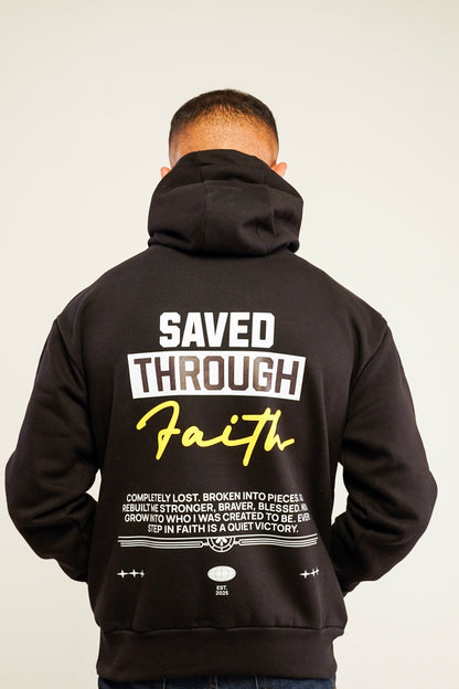 SAVED THROUGH FAITH | Oversized Hoodie