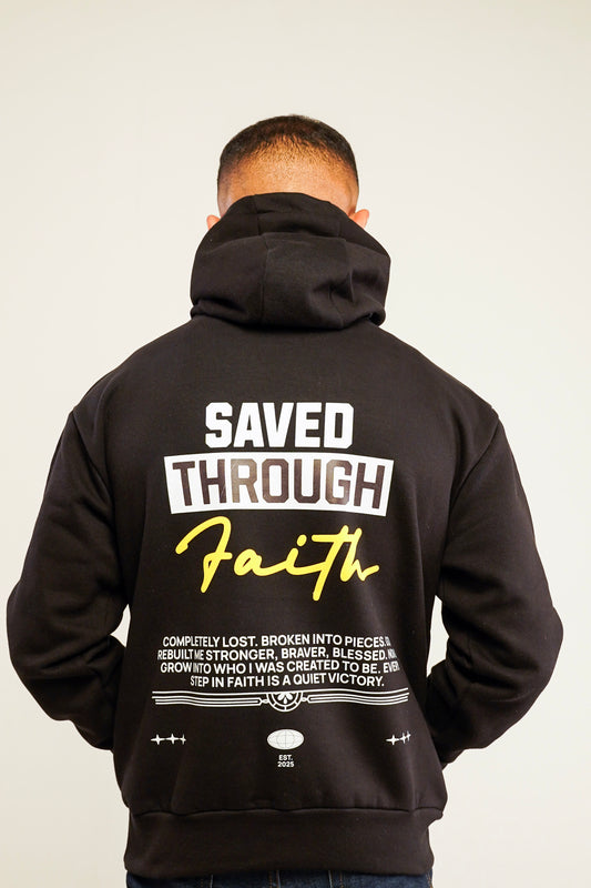 SAVED THROUGH FAITH | Oversized Hoodie