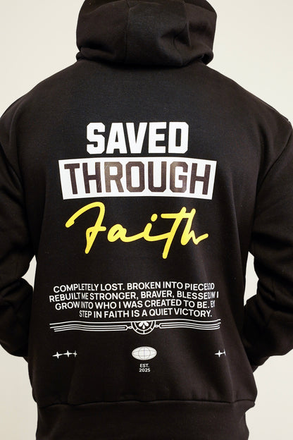 SAVED THROUGH FAITH | Oversized Hoodie