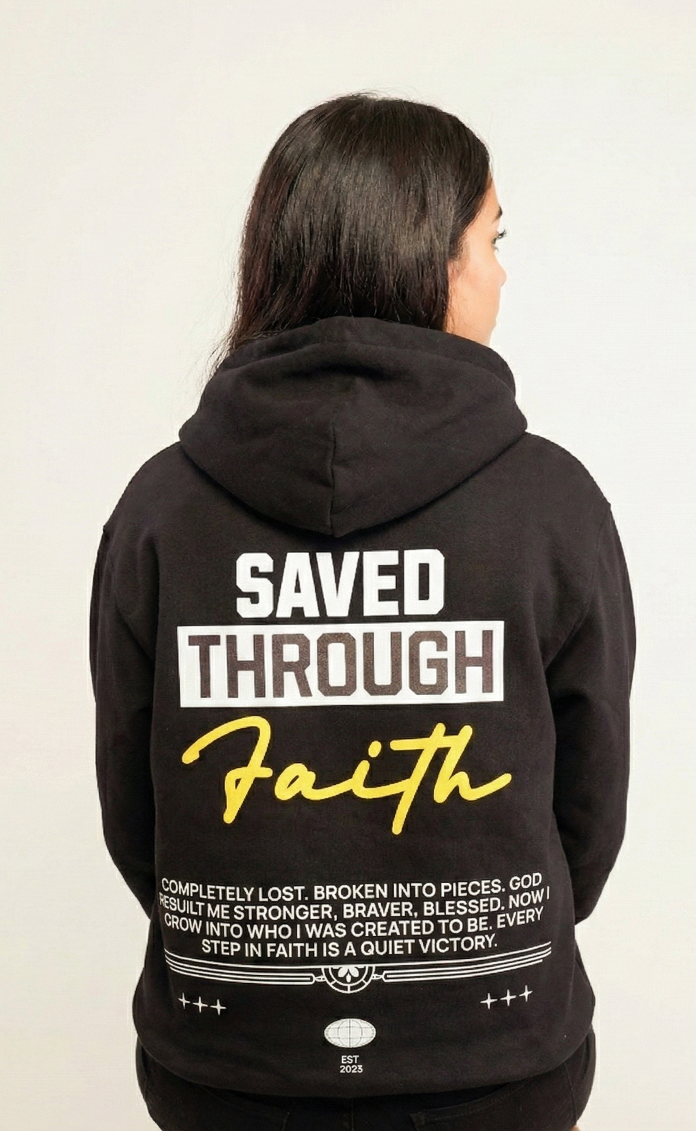 SAVED THROUGH FAITH | Oversized Hoodie