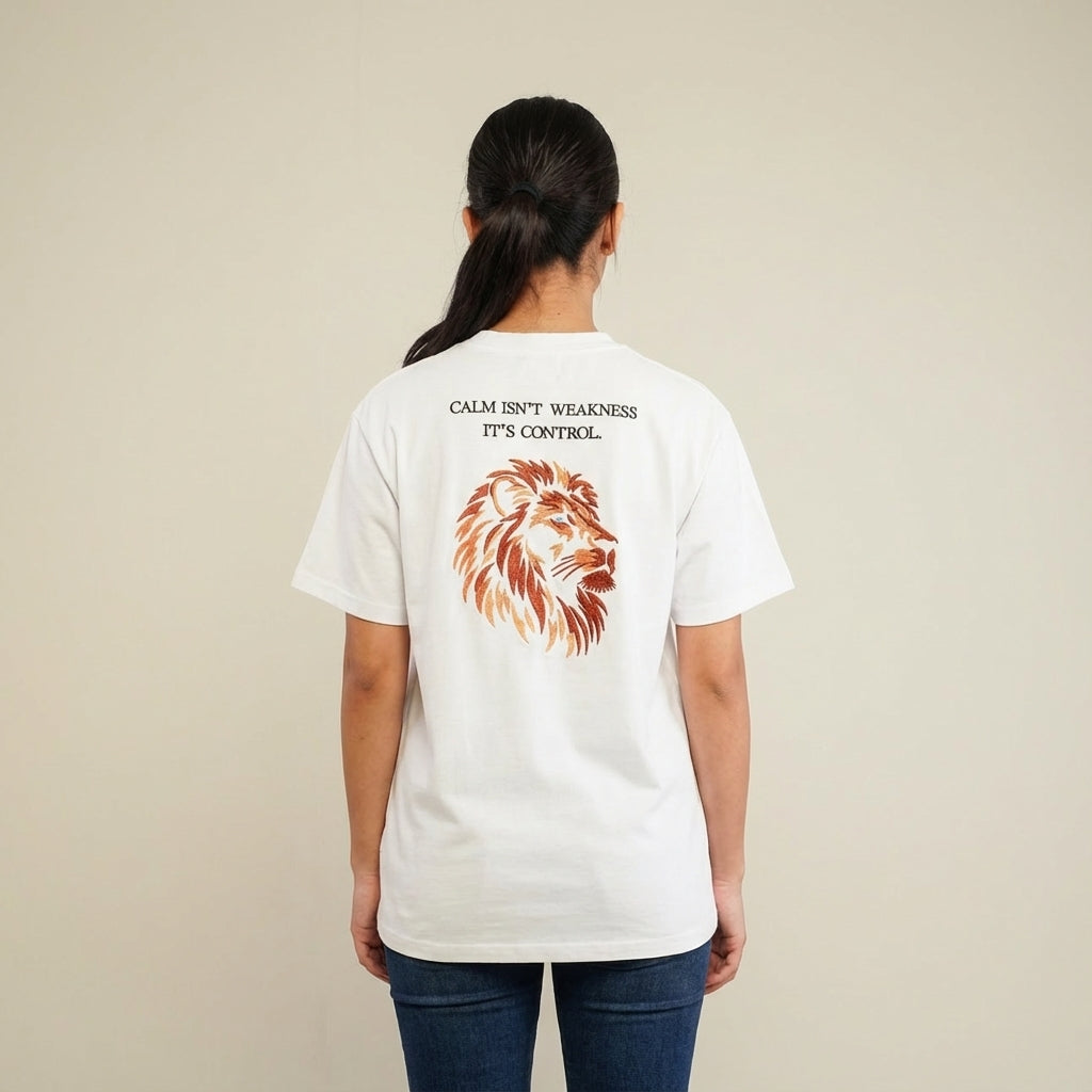 Lion's Control | Embroidered Oversize T-Shirt